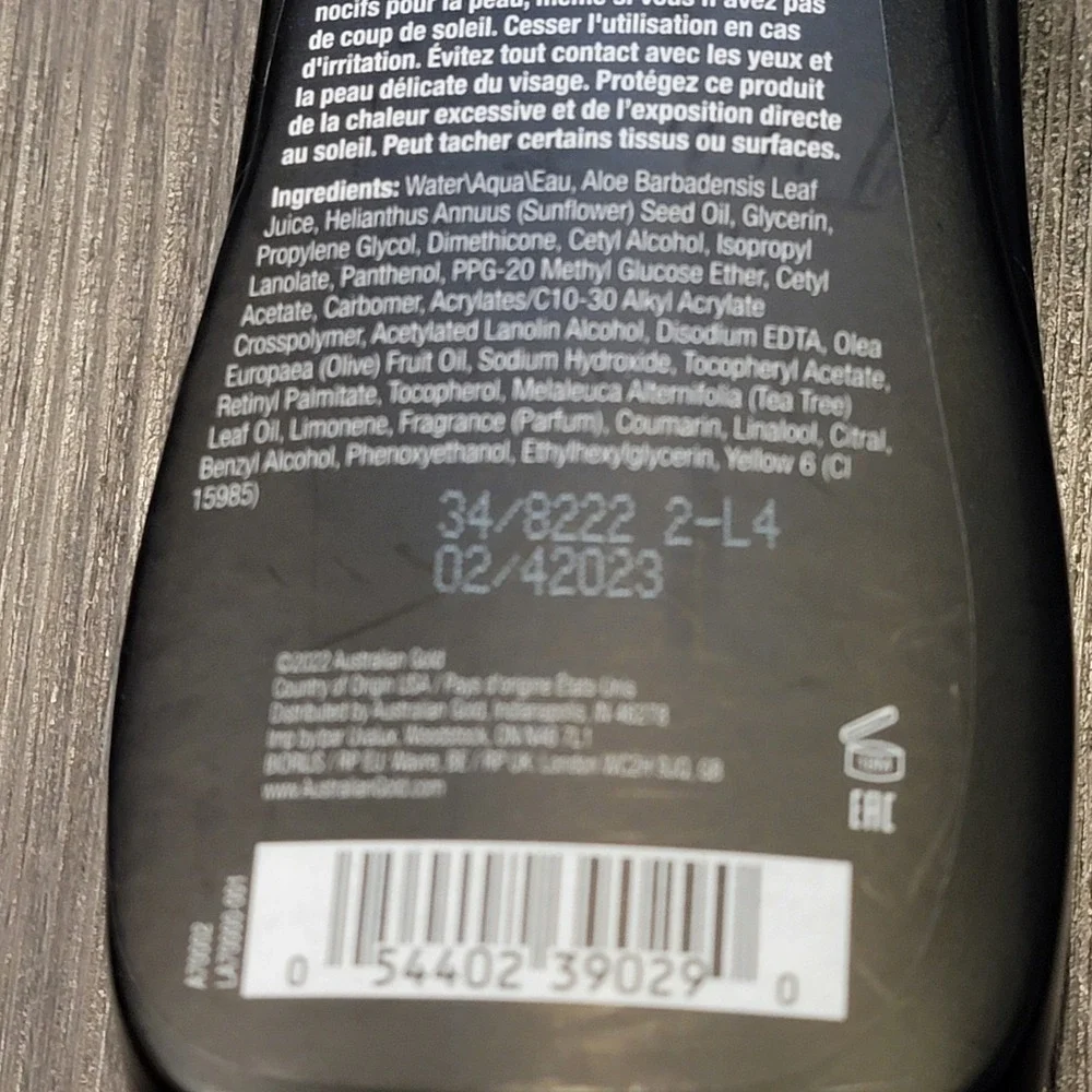 Australian Gold‎ Hydrating Accelerator Dark Tanning Lotion Biosine Complex 8 oz